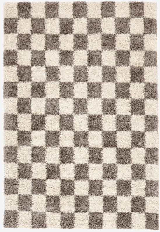 Chessie - Greige / Off White Rug 200 x 300 cm Shaggy