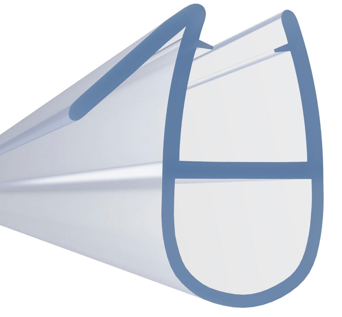 Bath Shower Screen Door Seal Strip for 4-6mm Glass Up to 7mm Gap