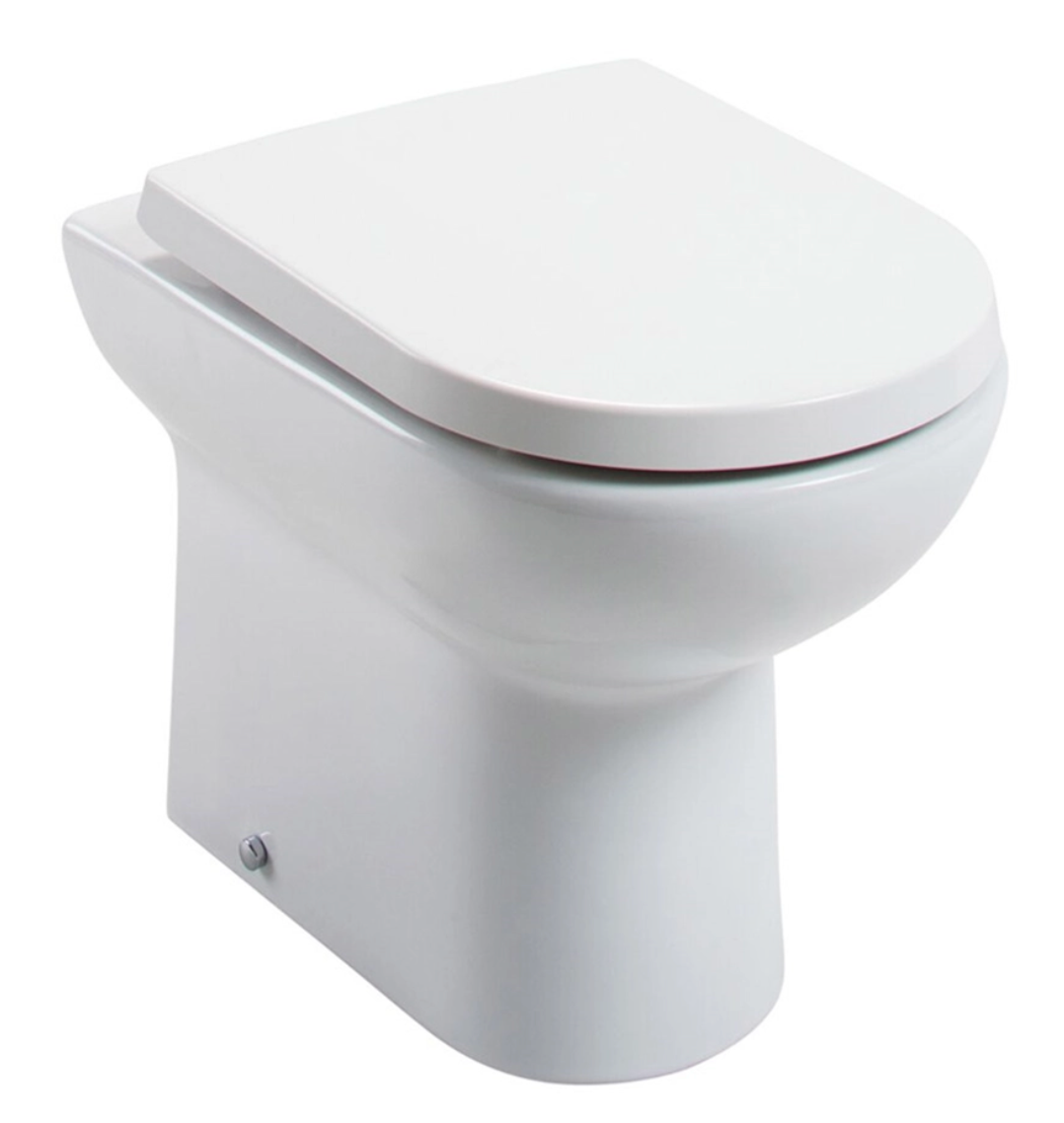 Vellamo Modern D-Shaped Back to Wall Toilet with Soft Close Seat
