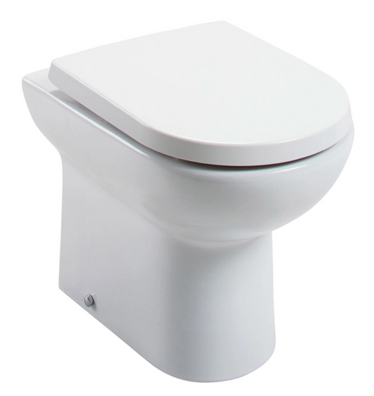 Vellamo Modern D-Shaped Back to Wall Toilet with Soft Close Seat