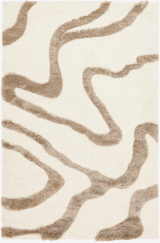 Ginori - Off White / Beige Rug 200 x 300 cm Shaggy