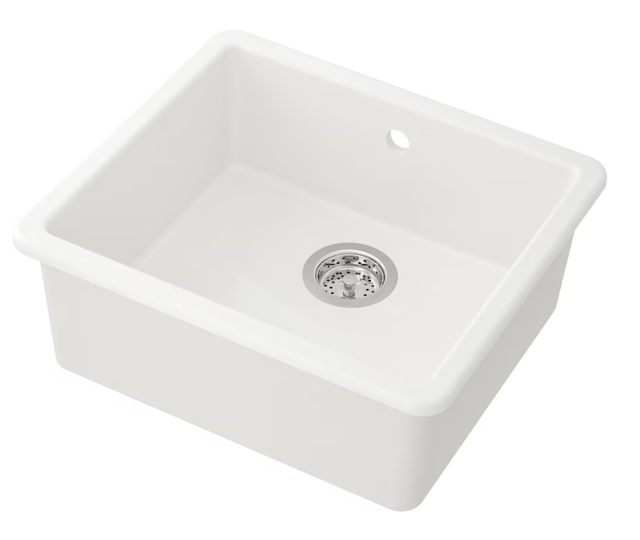 HAVSEN Inset sink, 1 bowl, white, 53x47 cm