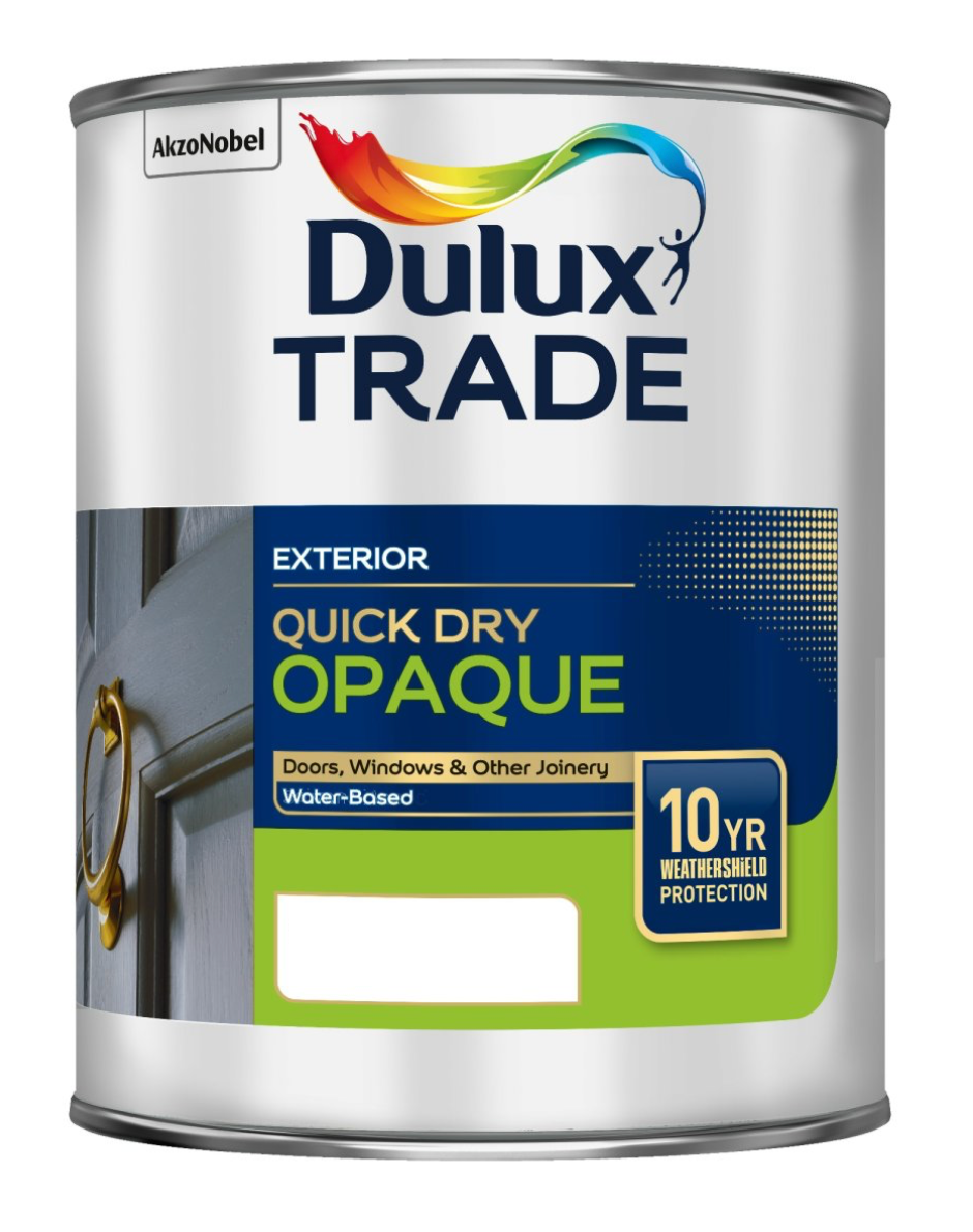 1L Dulux Trade Weathershield Quick Dry Opaque Satin - Pure Brilliant White