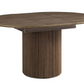 Maru Round 4-6 Seater Extending Oak Pedestal Dining Table, Silver Oak
