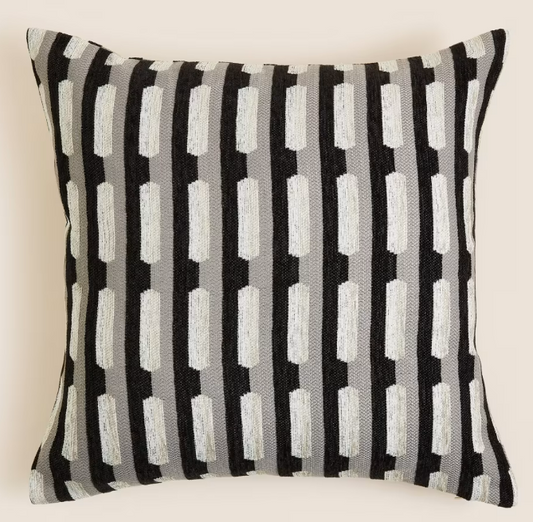 Chenille Geometric Cushion