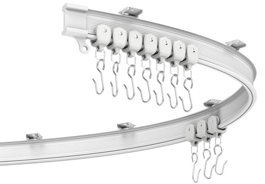 Curtain Rail Ceiling Curtain Track Bendable Flexible Curtain Rails and Fittings for Room Divider,Bay Window (3M/10FT)