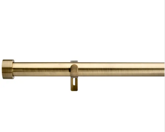 Trinity Fixed Metal Eyelet Curtain Pole, 120 cm x 28mm