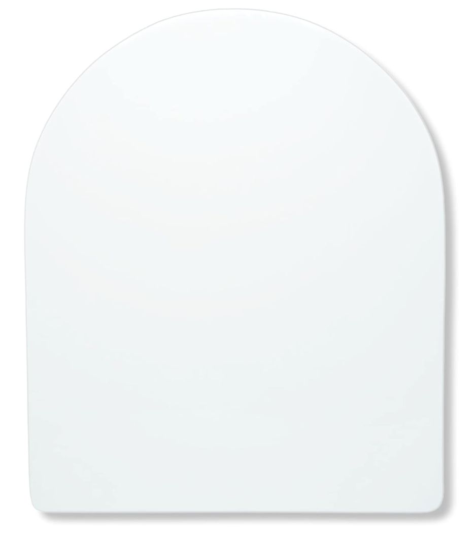 AQUALONA® Premium Thermoplastic D Shape Toilet Seat - Soft Close Hard-Wearing Seat with Two Button Hinge Release, D-Shaped - Comfortable, Easy to Clean and Install with Universal Fittings, White