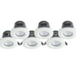 4lite Fixed Fire Rated LED CCT Downlight Matt White 7W 720lm 6 Pack