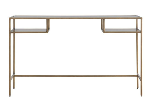 Rothbury Desk, Bronze/Clear (w)1300mm x (d)500mm x (h)760mm