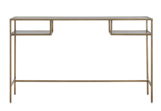 Rothbury Desk, Bronze/Clear (w)1300mm x (d)500mm x (h)760mm