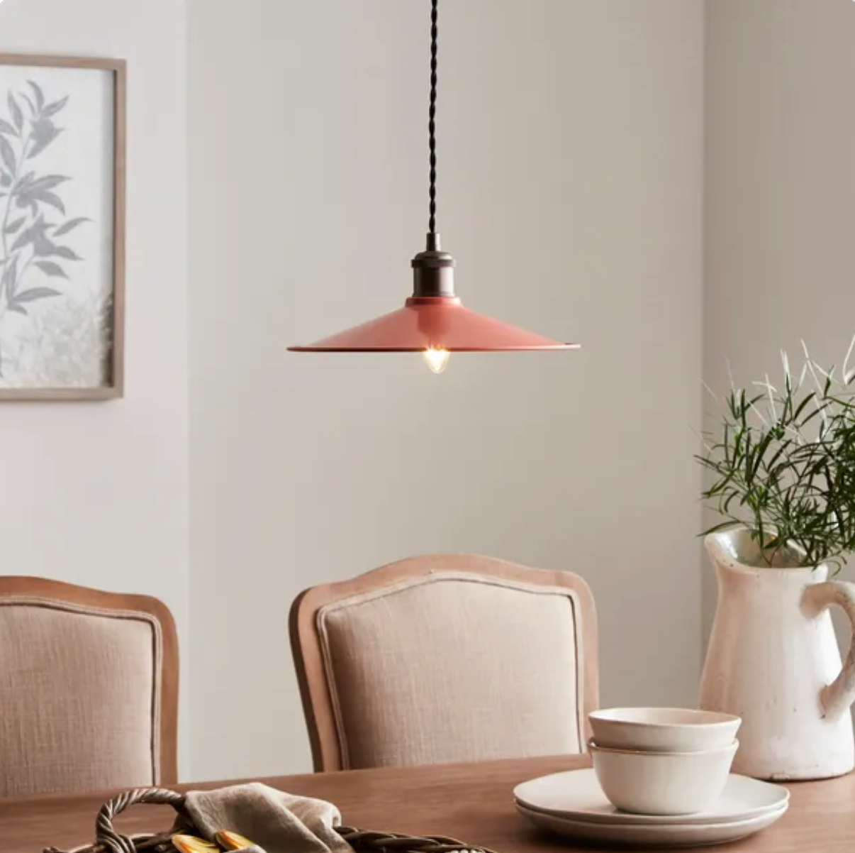Churchgate Mowsley Adjustable Pendant Light - Clay