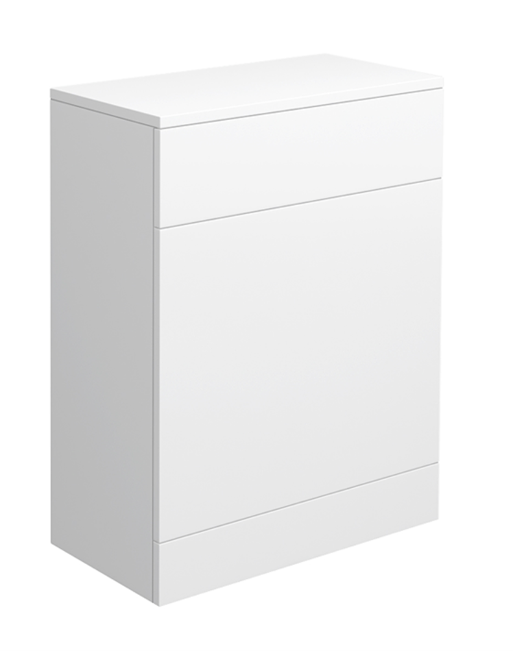 AquaSure Cove W600 x D300mm PVC WC Unit Gloss White - 100% Waterproof