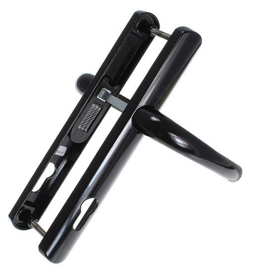 Yale Superior Door Handle, Standard Security, for PVCu doors, works with cylinders and mortice sashlocks, Visi Packed, Black Finish, 92 mm/215 mm