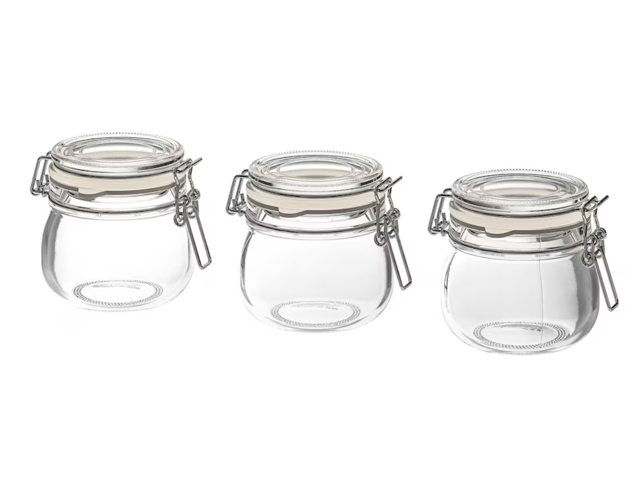 KORKEN Jar with lid, clear glass, 13 cl