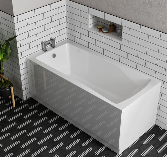 Drench Straight Single Ended Bath - Square, 1500 x 700mm