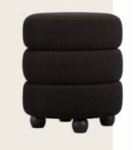 EMI POUFFE, Black, 50x44x44cm