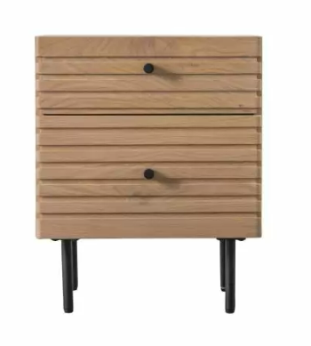Okayama 2 Drawer Bedside (w)450mm x (d)400mm x (h)550mm