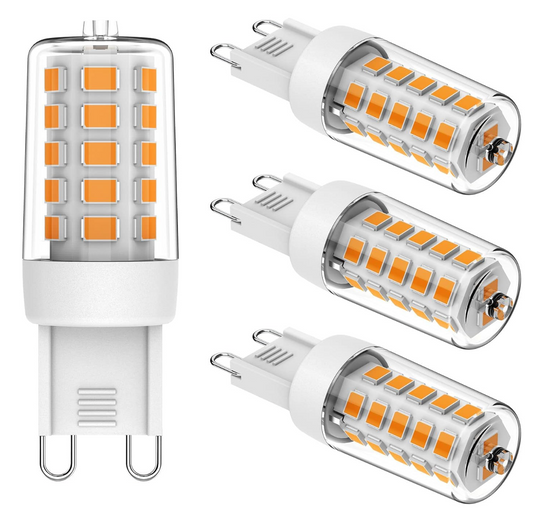 Aegislogic G9 Chandelier Light Bulbs 3w dimmable, 330 lumens 3000K Warm White 230V Equivalent 10W 20W 30W Halogen-4 Pack