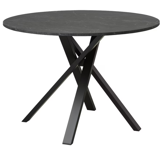 MARIEDAMM Table, black marble effect, 110x77
