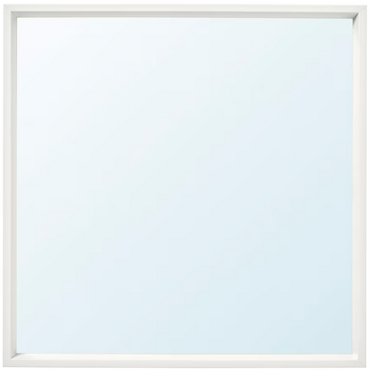 NISSEDAL Mirror, white, 65x65 cm