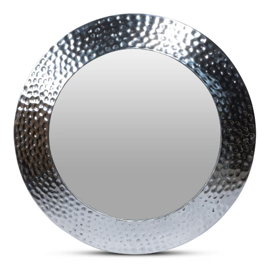 Hammered Pewter Portal Mirror, 70cm