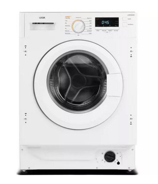 LOGIK - LI8W6D20 Integrated 8 kg Washer Dryer