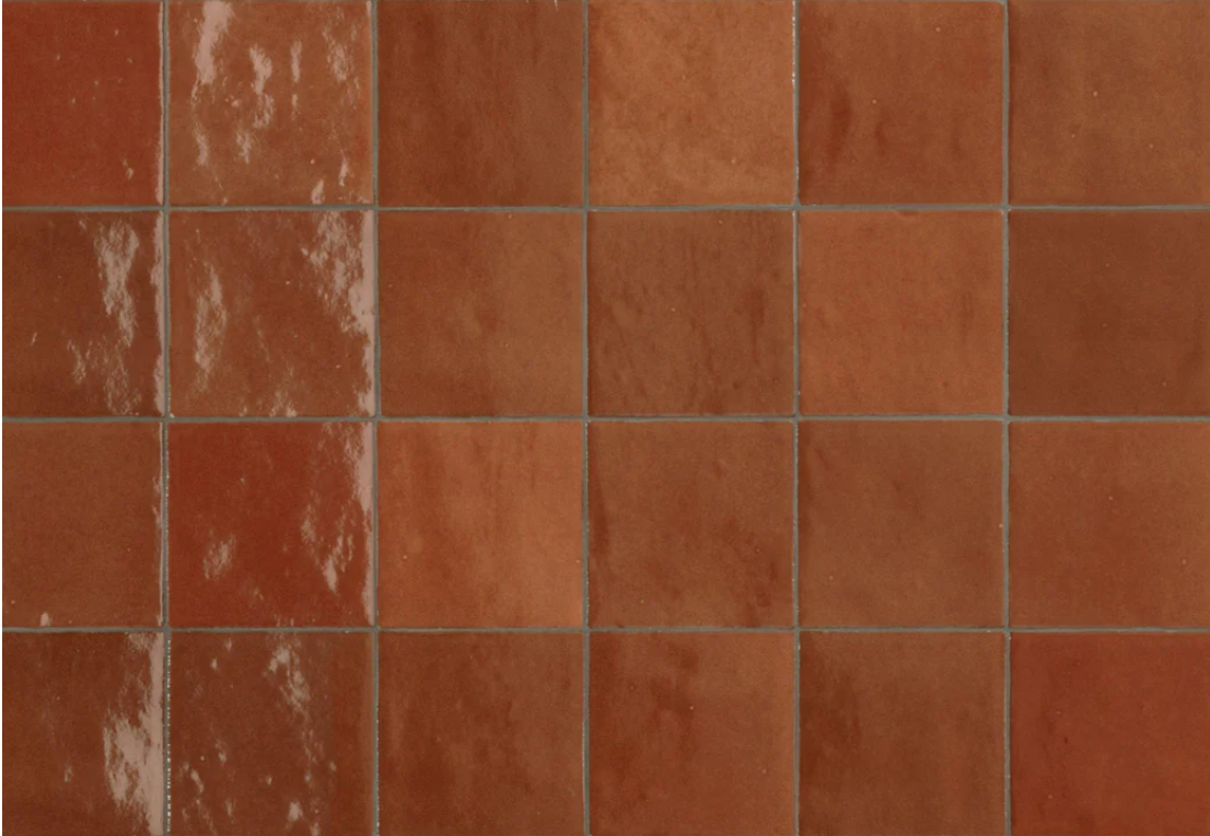 Journeyman Zellige Clay Red 10cm x 10cm