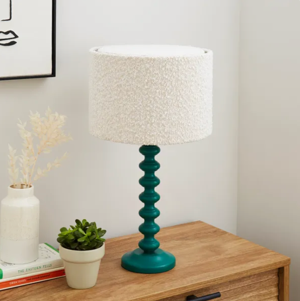 Hazelle Boucle Drum Lamp Shade