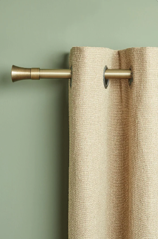 Klick Fit Trumpet Finial Extendable Curtain Pole Kit, 28MM 125-216 CM