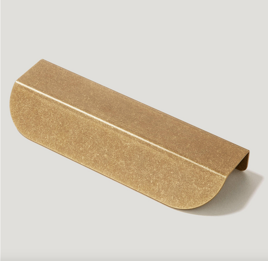 FOLD Long Edge Pull Handle - Aged Brass