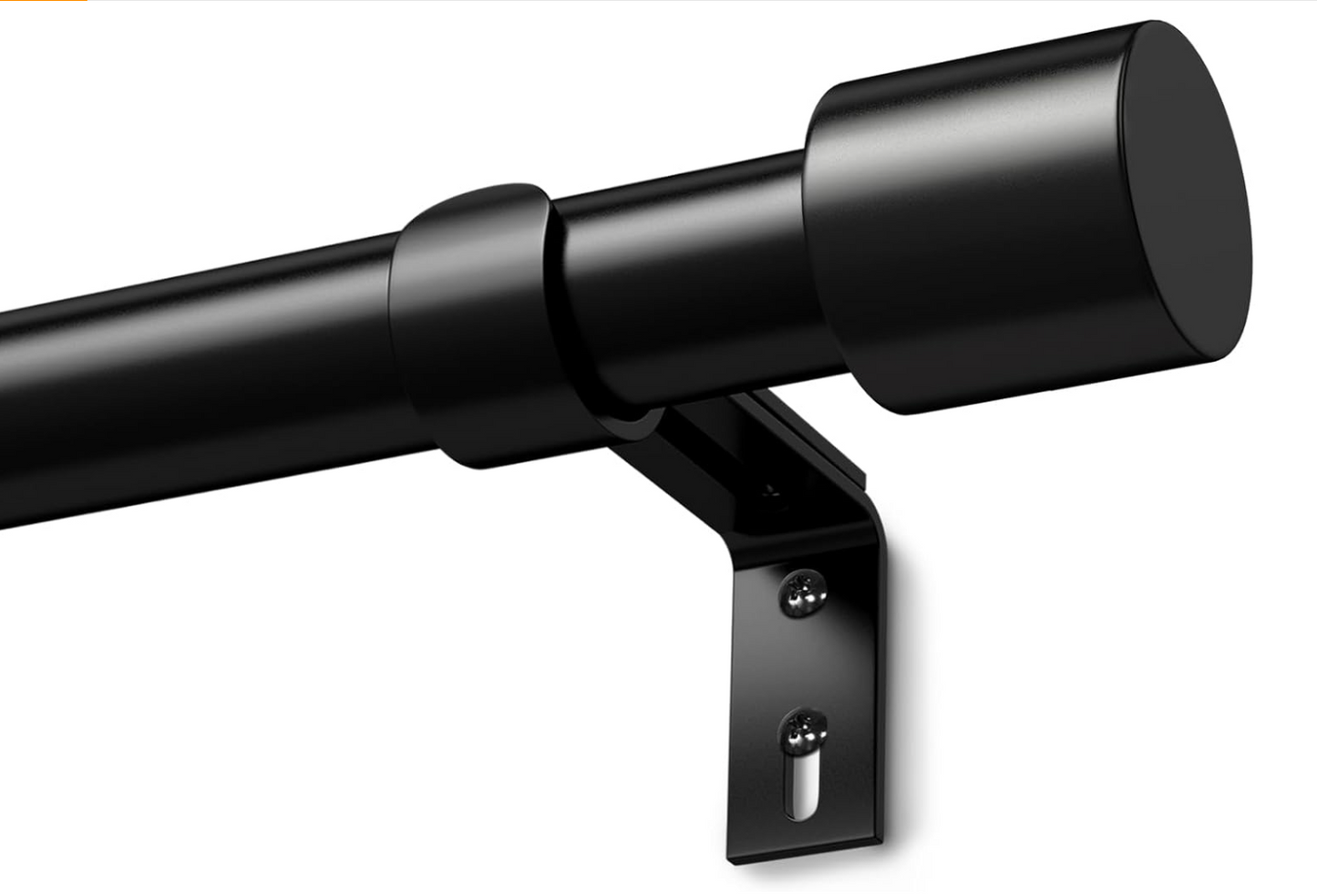 Black Curtain Poles for Eyelet Curtains Metal Extendable Curtain Rod Adjustable Voile Curtain Poles for Windows Door