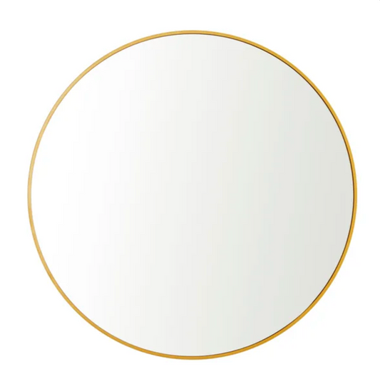 Essentials Round Wall Mirror, Gold 70cm