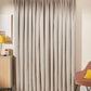 Textured Weave Recycled Polyester Pair Blackout/Thermal Lined Pencil Pleat Curtains, Pale Grey, W167 x Drop 228cm
