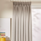 Textured Weave Recycled Polyester Pair Blackout/Thermal Lined Pencil Pleat Curtains, Pale Grey, W167 x Drop 228cm
