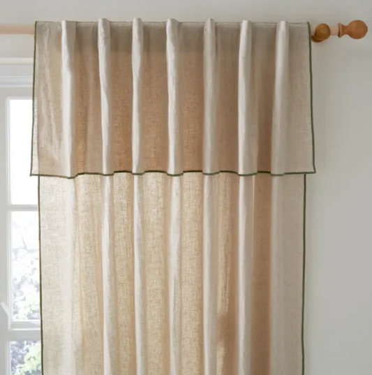 Arizona Hidden Tab Top Single Voile Panel, Olive, W140 x D182 cm