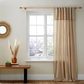 Arizona Hidden Tab Top Single Voile Panel, Olive, W140 x D182 cm