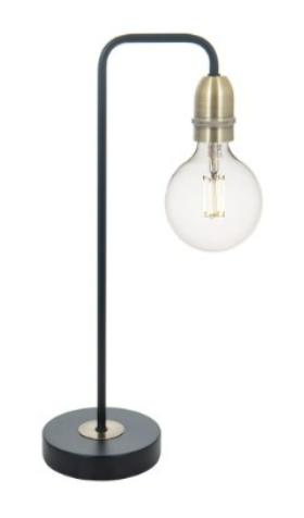 Kiefer Table lamp Black & Antique Brass