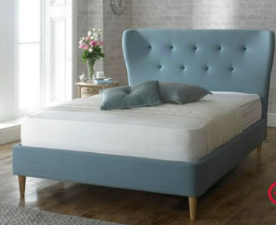 Limelight Aurora Double Bed, Duck Egg Blue Fabric