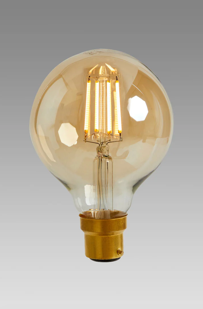 Mink Brown 4W LED BC Retro Globe Dimmable Light Bulb