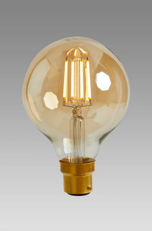 Mink Brown 4W LED BC Retro Globe Dimmable Light Bulb