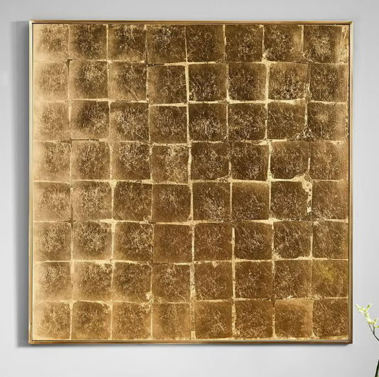 Gilded Wall Art, Framed in glass, 103x103cm