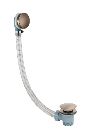 JTP Vos 125cm Bath Filler With Click Clack Waste - Brushed Bronze