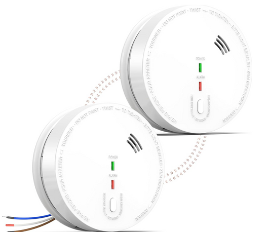 Wired Smoke Alarm - 2 packs