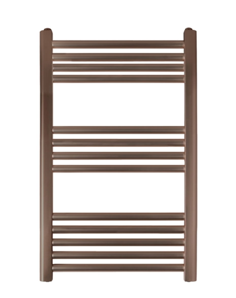 EliteHeat Steel Ladder Heated Towel Rail 25mm Bars - Brushed Bronze, 800 x 400mm