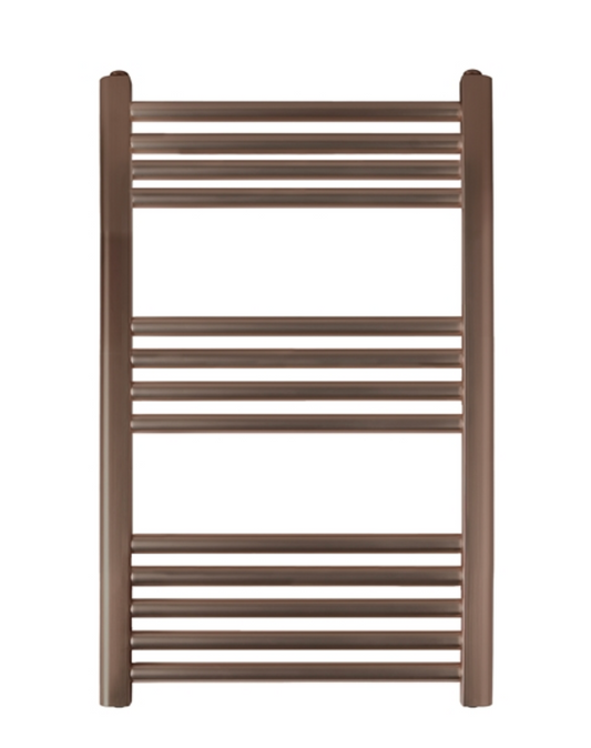 EliteHeat Steel Ladder Heated Towel Rail 25mm Bars - Brushed Bronze, 800 x 400mm