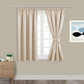 Hiasan Beige Bedroom Curtains Blackout Curtains Pencil Peat Curtains for Living Room Thermal Curtains 46 x 54 Inch 2 Panels with Tiebacks
