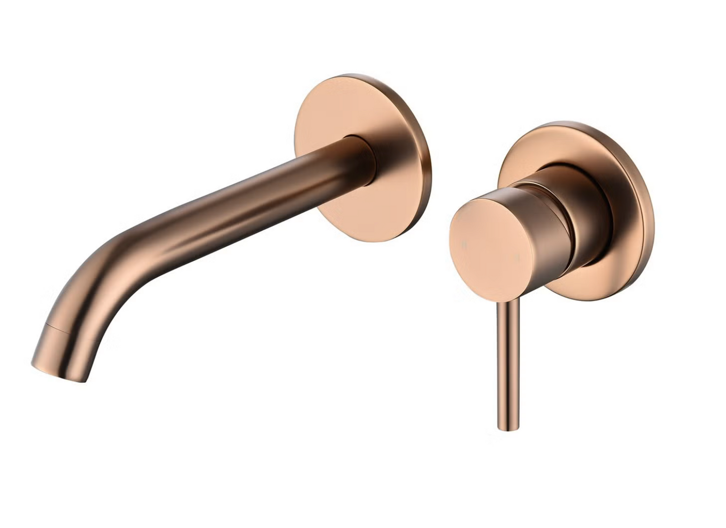 Brushed Bronze Wall Mounted Basin Mixer Tap - Arissa