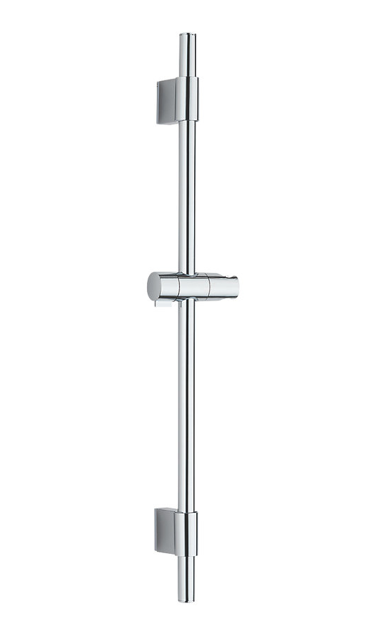 SWIRL SHOWER RAIL WITH SLIDER CHROME 700MM