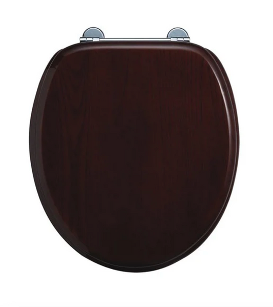 Burlington Bar Hinged Mahogany Toilet Seat